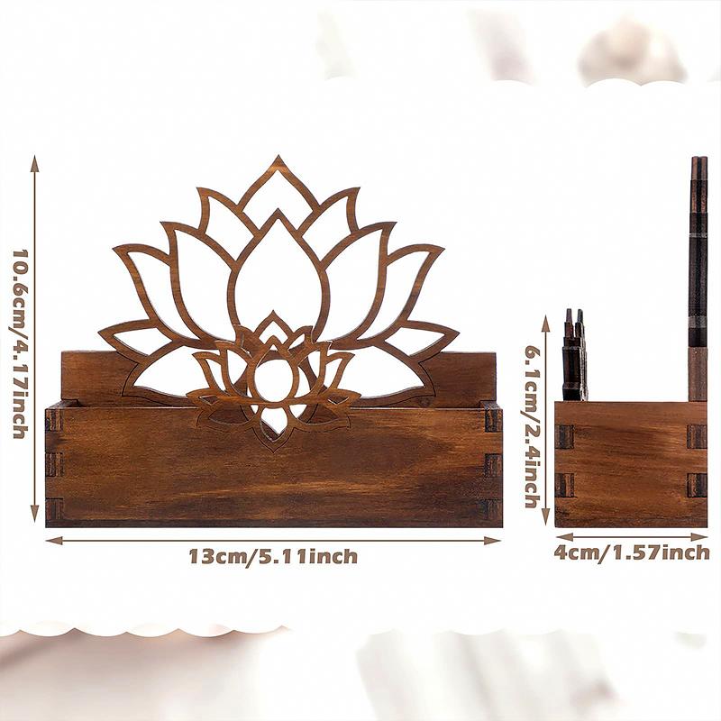 

1PC Business Card Holder Decorative Wood Offices Store Orderly Elegant Front Desks Natural Business Gift Clear Texture Ornament