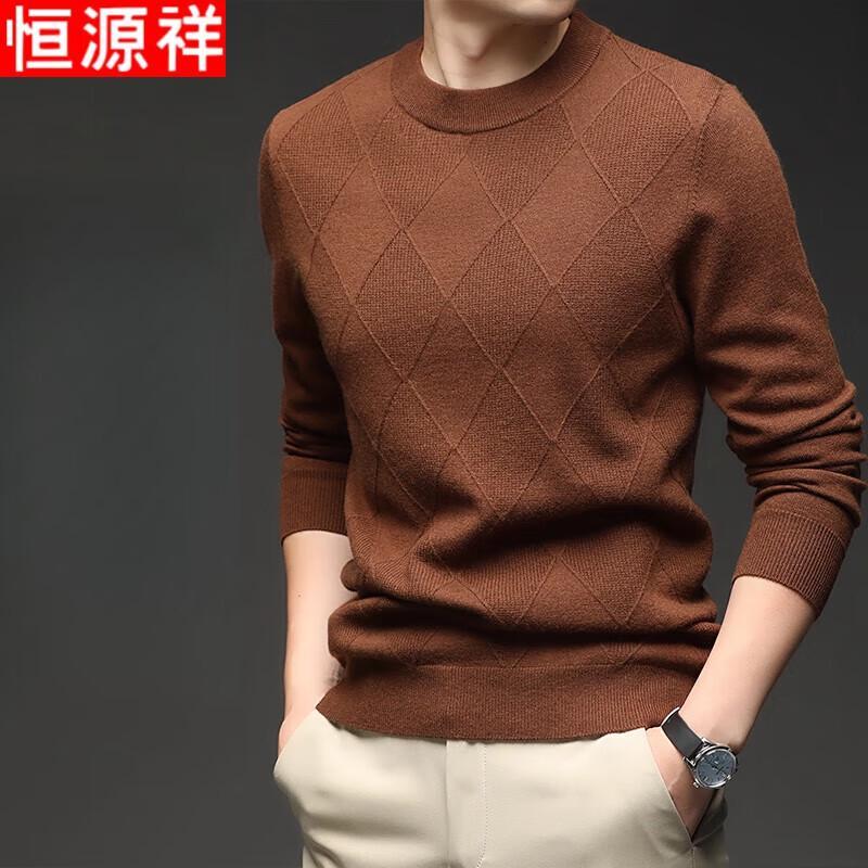 

Hengyuanxiang Men s 100% Wool Casual Top 2XL