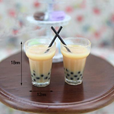 1:12 Miniature Milk Tea Lemon Tea Dollhouse Diy Doll House Decor Accessories