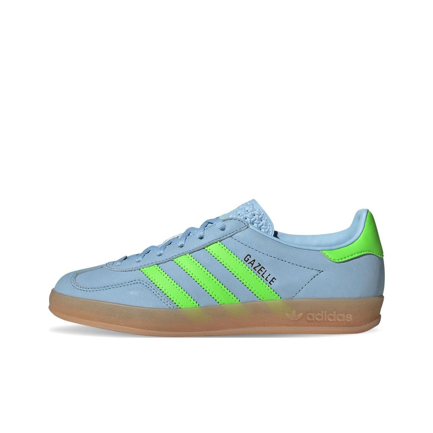 

adidas Gazelle Indoor Clear Sky Solar Green Women Sneakers Blue Gum JI1372 38⅔
