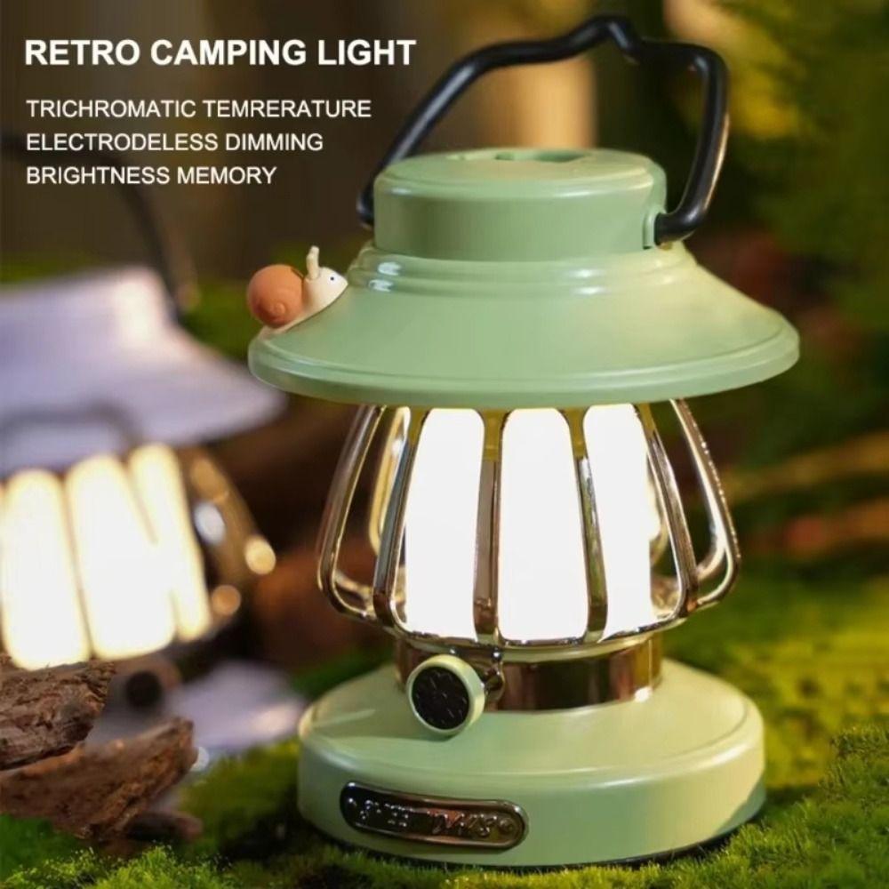 3 Colors Dimming Tent  Lamp Waterproof Emergency Survival Lights Retro Camping Lamp  Climbing