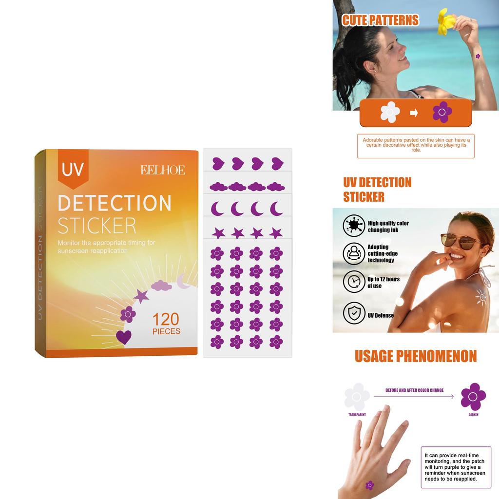 Eelhoe Uv Protection Stickers For Summer Outdoor Face Skin Shielding From Sun Exposure