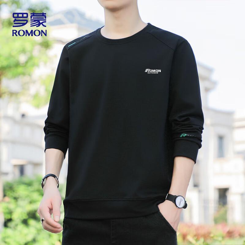 ROMON Men's WY90 Round Neck Casual Sweatshirt