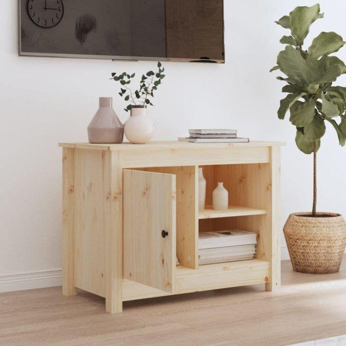 VidaXL Meuble TV 70x36,5x52 cm Bois de pin massif 814579