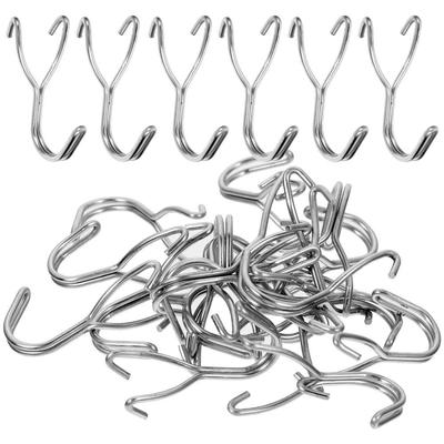 10 Pcs Wall Mesh Peg Board Hook Display Hanging Boards Hole Hooks Stainless Steel Pegs  Grid