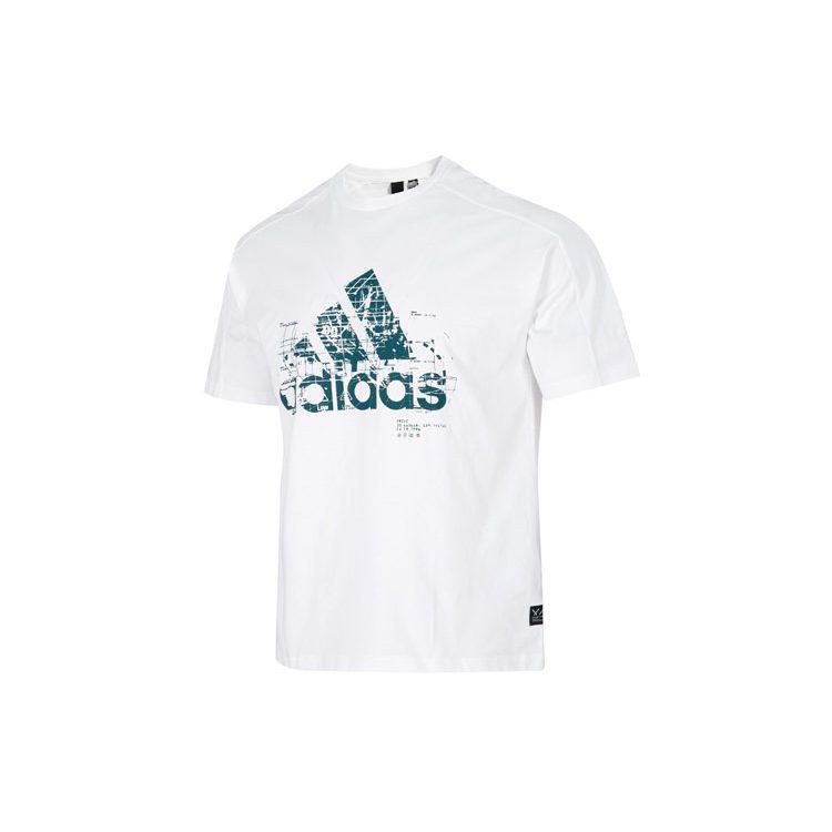 Adidas T Shirts Men's White Crew Neck Moderate Straight Fit HD0050
