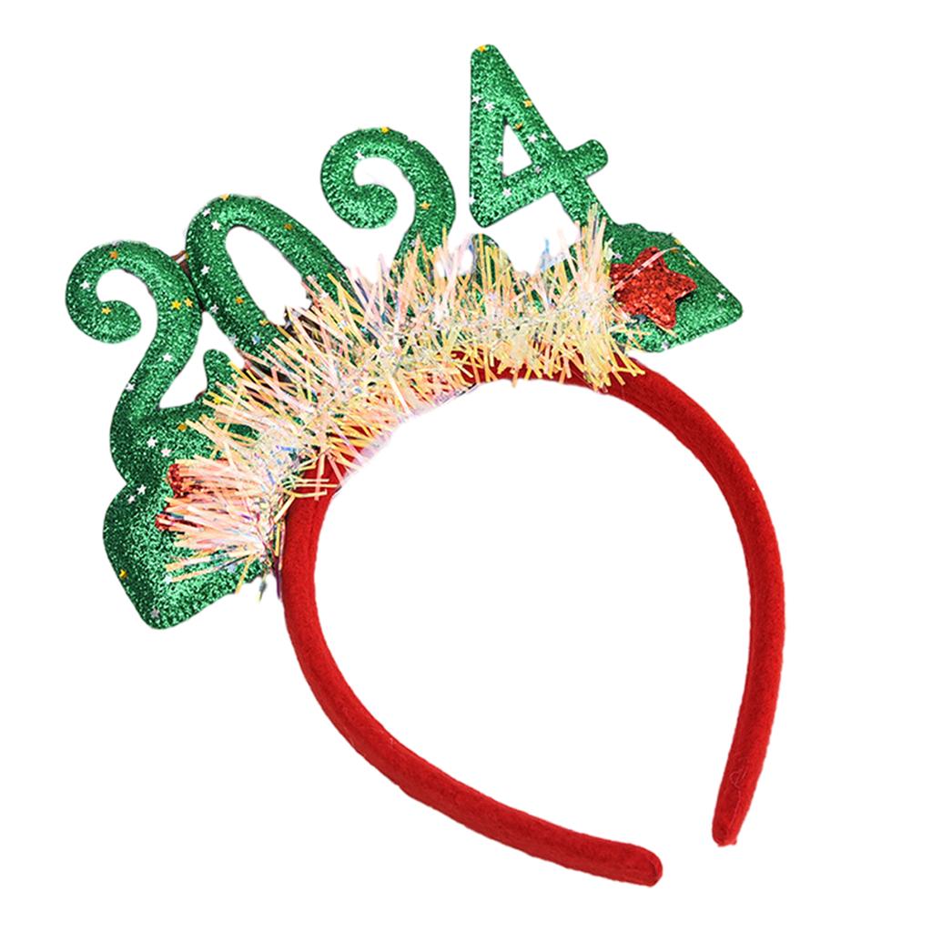 Adult Teens New Year Hairband Tinsel Sequins Letter Headband Carnivals Hair Hoop Christmas Taking Photos Headpiece