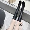 Fashion Knee-high Square-toe Booties Women's Outerwear Autumn Winter Fashion Casual Motorcycle Boots High Heel Zipper Back Design