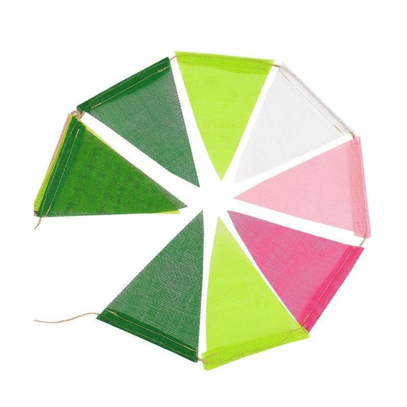 Holiday Triangle Bunting Easy Hanging Design Natural Burlap Materials Durable Efficient Christmas Decoration for Home Party Indoor Outdoors