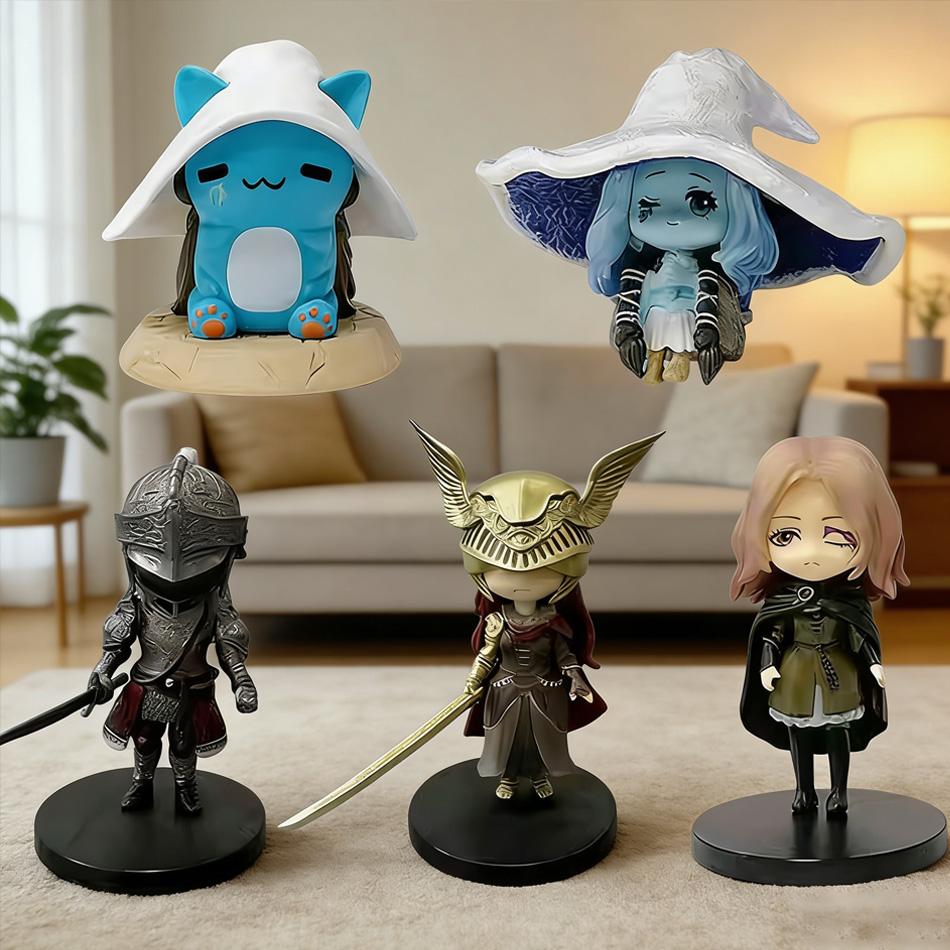 High Quality 2026 In Stock Ring Gaming Q Version Mini Ranni Cat Melina Malenia The Half-Wolf Action Figure Lani Magic Ornaments Dolls
