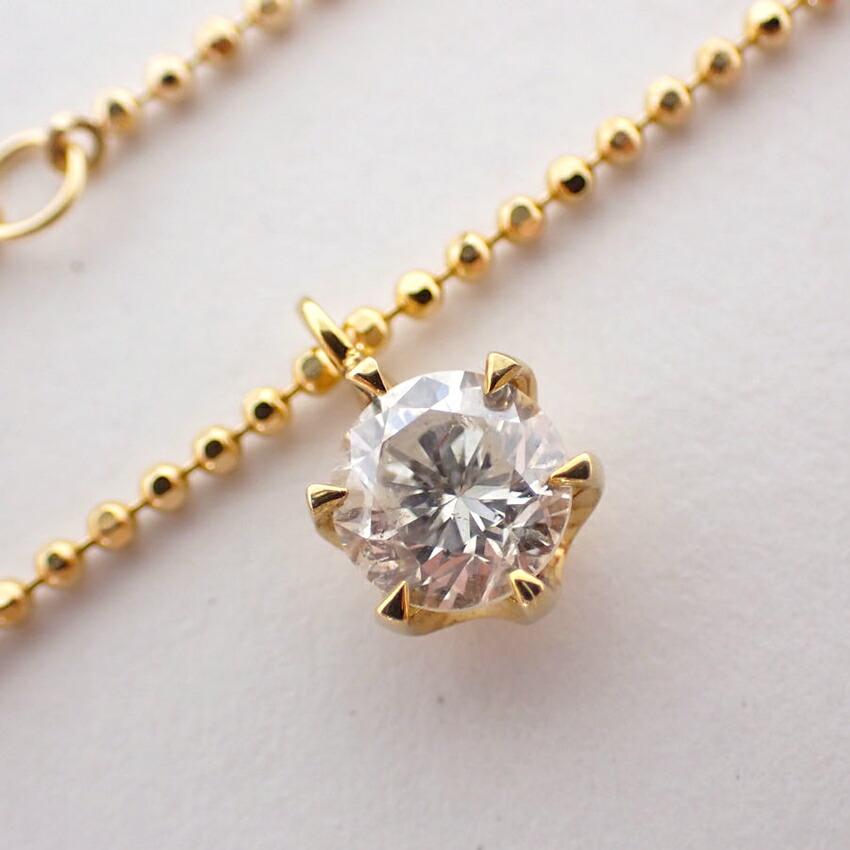 [Used] K18 Diamond/0.688ct Necklace/Pendant/j66-1