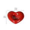 Ceramic Material Heart Shaped Candle Holders Red/White Color Heart Shape Design Ceramic Candlestick Decorative Smooth Surface