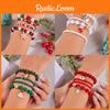 Christmas Character Acrylic Bead Bracelet With Holiday Decor For Women Gift