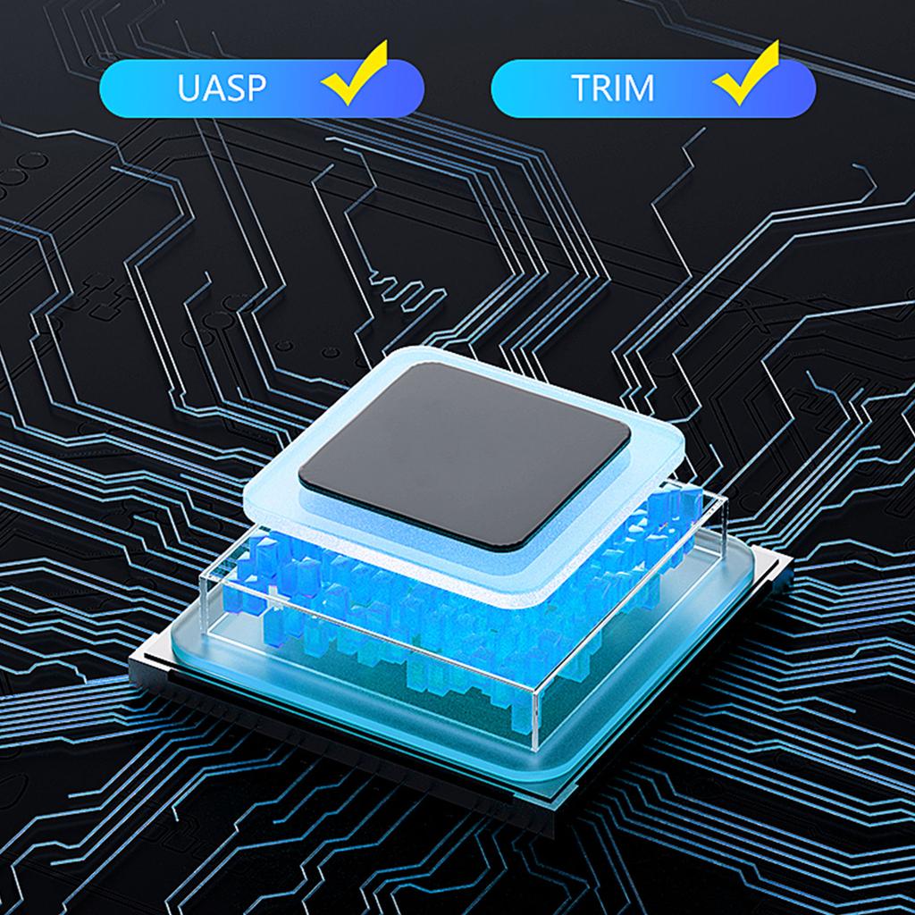 USB 3.0 Externes Festplattengehäuse für 3,5- und 2,5-Zoll-SSD/HDD bis zu 20 TB mit UASP- und TRIM-Unterstützung