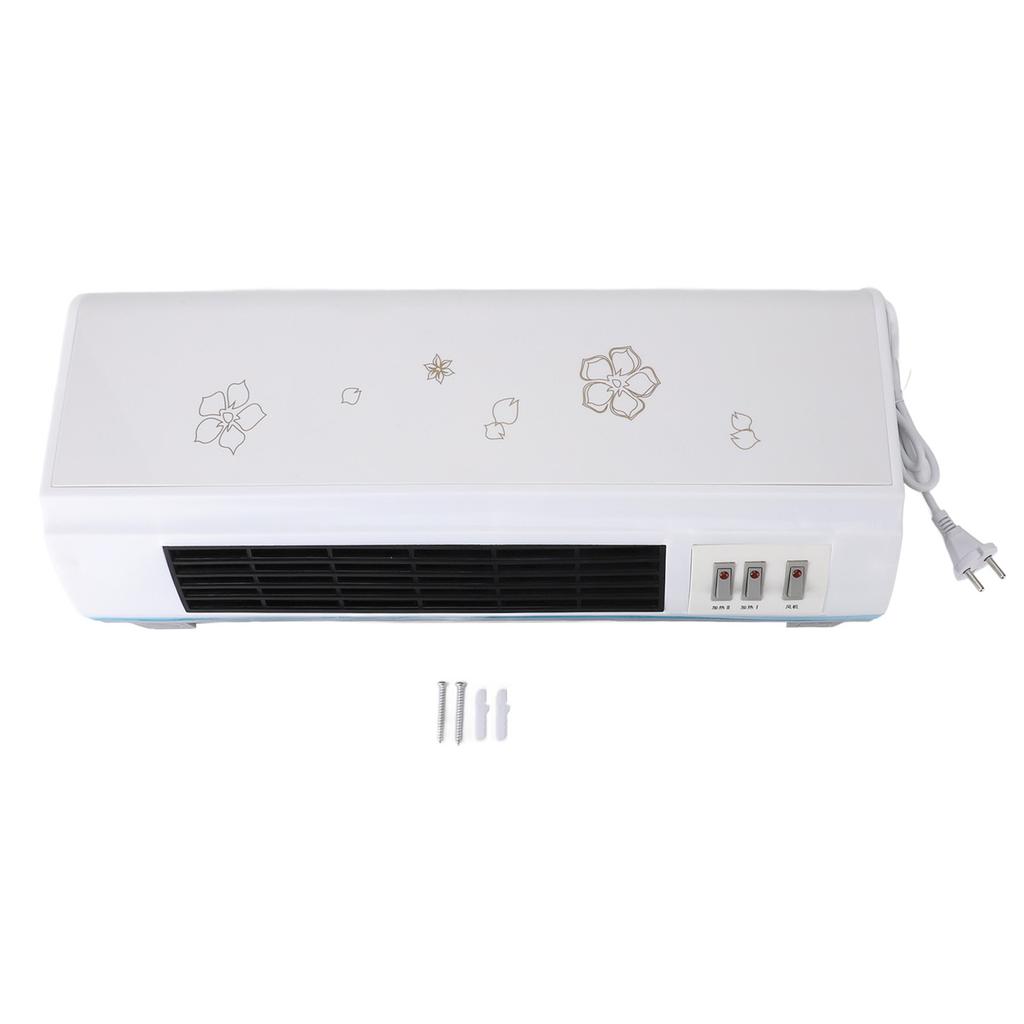 Electric Wall Heater PTC Ceramic Waterproof Wall Mounted Space Heater Warm and Nature Wind for