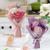 Mini Artificial Flower Bouquet Handcrafted Simulated Flower Decoration Romantic Valentine's Day Birthday Gift for Mother Wife Girlfriend