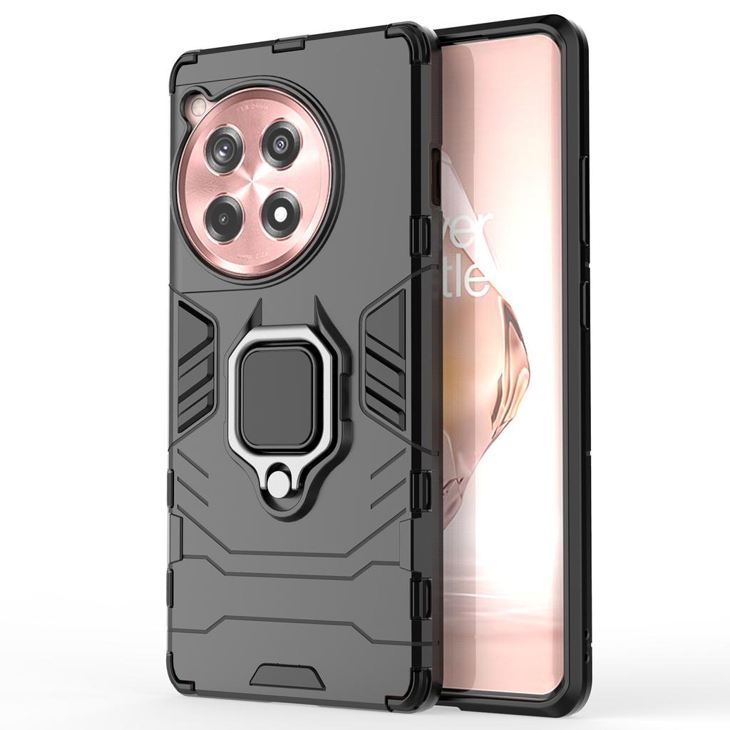 For OnePlus Ace 3 5G/12R 5G Ring Kickstand Case PC +TPU Phone Cover