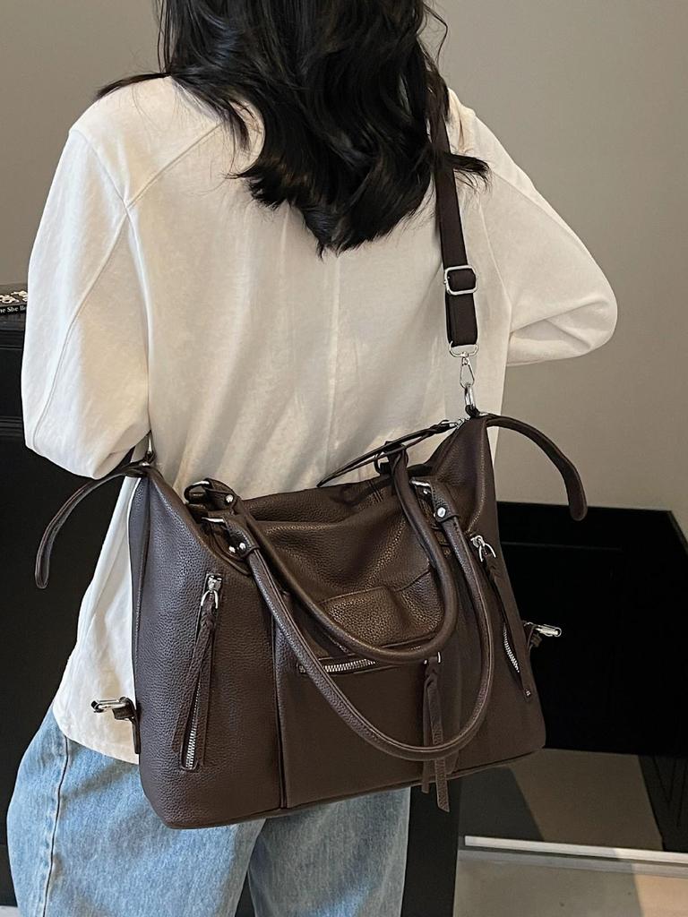Stylish Women's Large Capacity Tote & Crossbody Bag