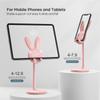 Cartoon Bunny Desktop Mobile Phone Holder Stand Smartphone Tablet Bracket Adjustable Telescopic Lifting Lazy Bracket