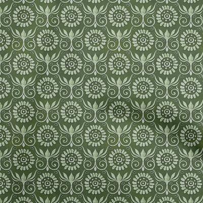 Cotton Flex Forest Green Fabric Aian Batik Sewing Craft Projects Fabric Prints By Yard 40 Inch