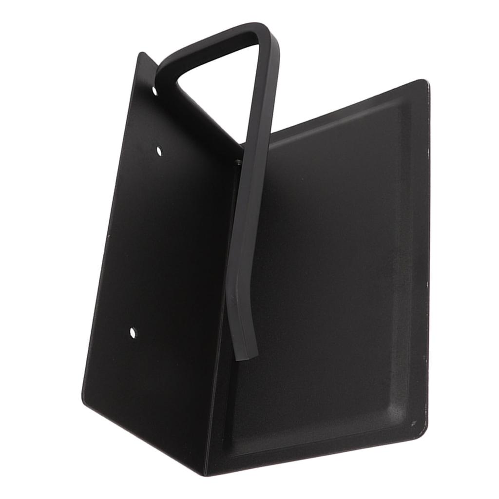Wall Mounted Tissue Holder Toilet Tissue Bracket Bathroom Paper Roll Hanger with Phone Shelf Black