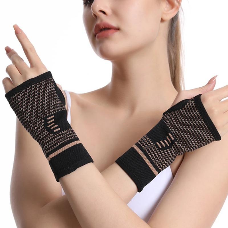 1PCS Copper Compression Wrist Guard: Arthritis Gloves, Elastic Palm Support for Fitness