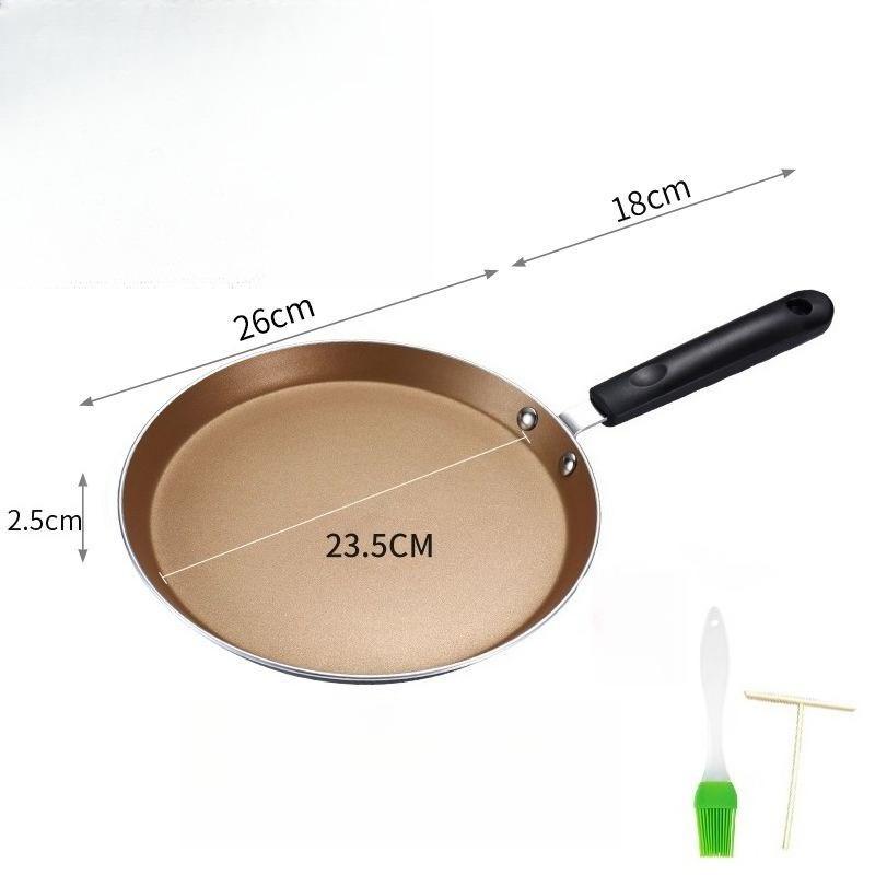 Non-Stick Frying Pan Flat Bottom Frying Pan Easy To Clean Kitchen Fried Eggs Pancake Baking for Gas Stoves and Induction Cookers