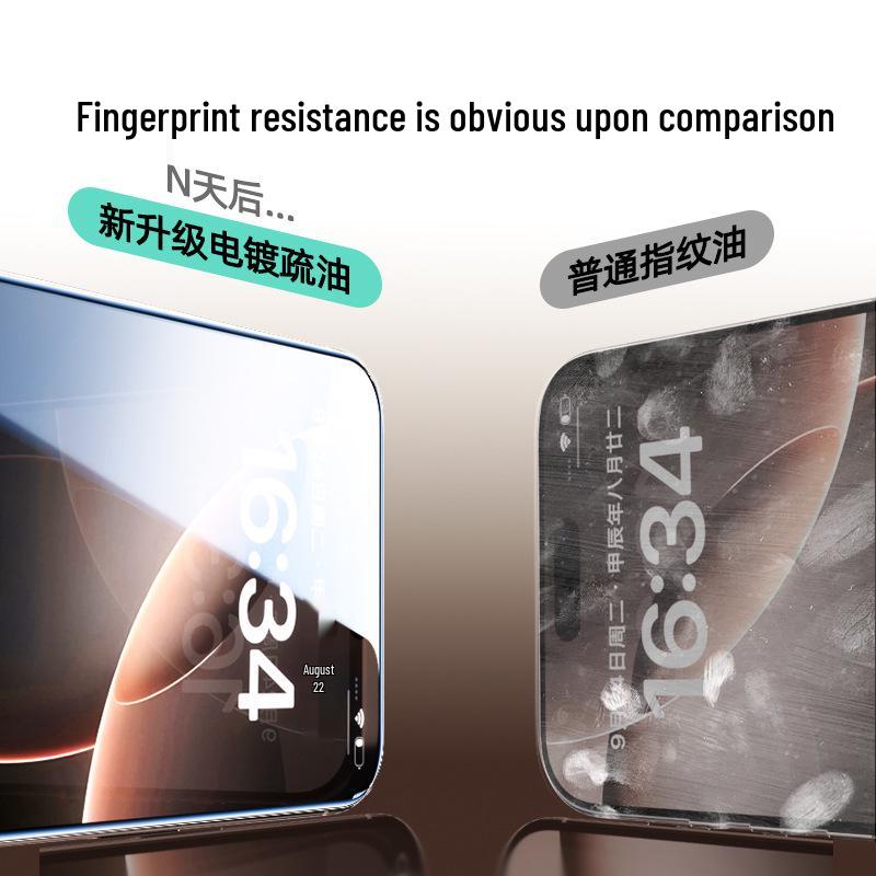 Apple 17 Pro Max Privacy Tempered Glass Film with Dust-Free and Electroplated Features