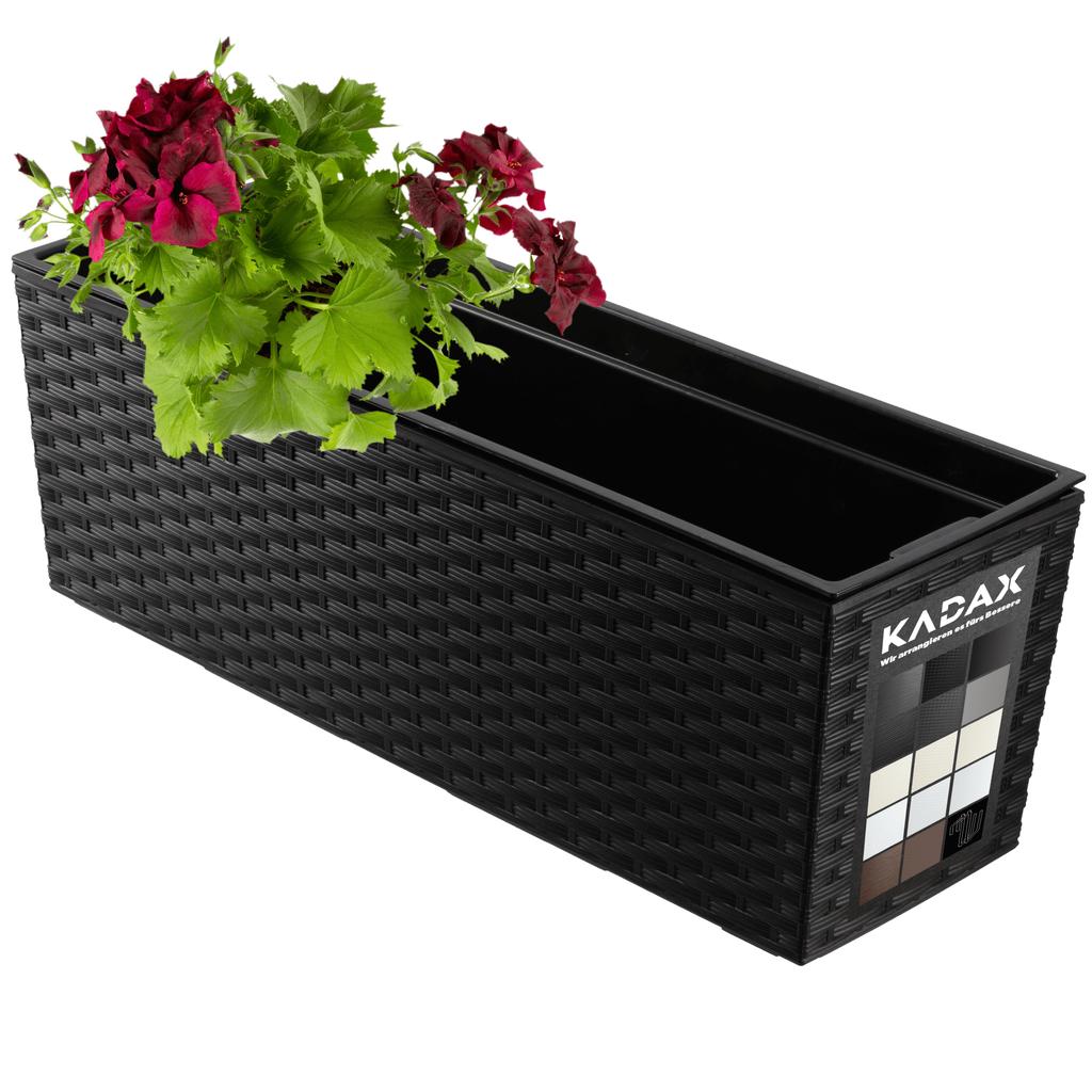 KADAX Balcony Box Flowerpot + Insert 19x56cm