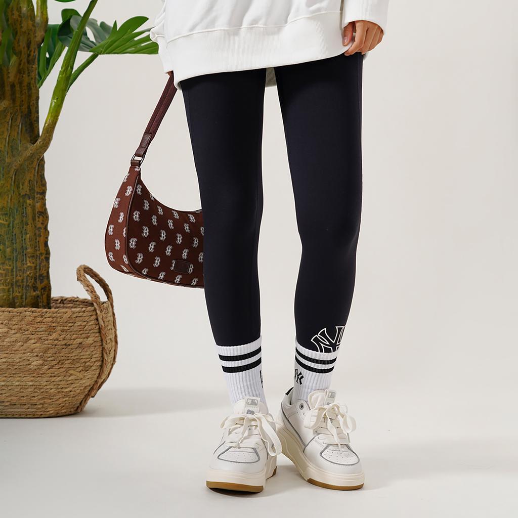 New MLB Leggings Women's Black 3FLGB0124-50BKS