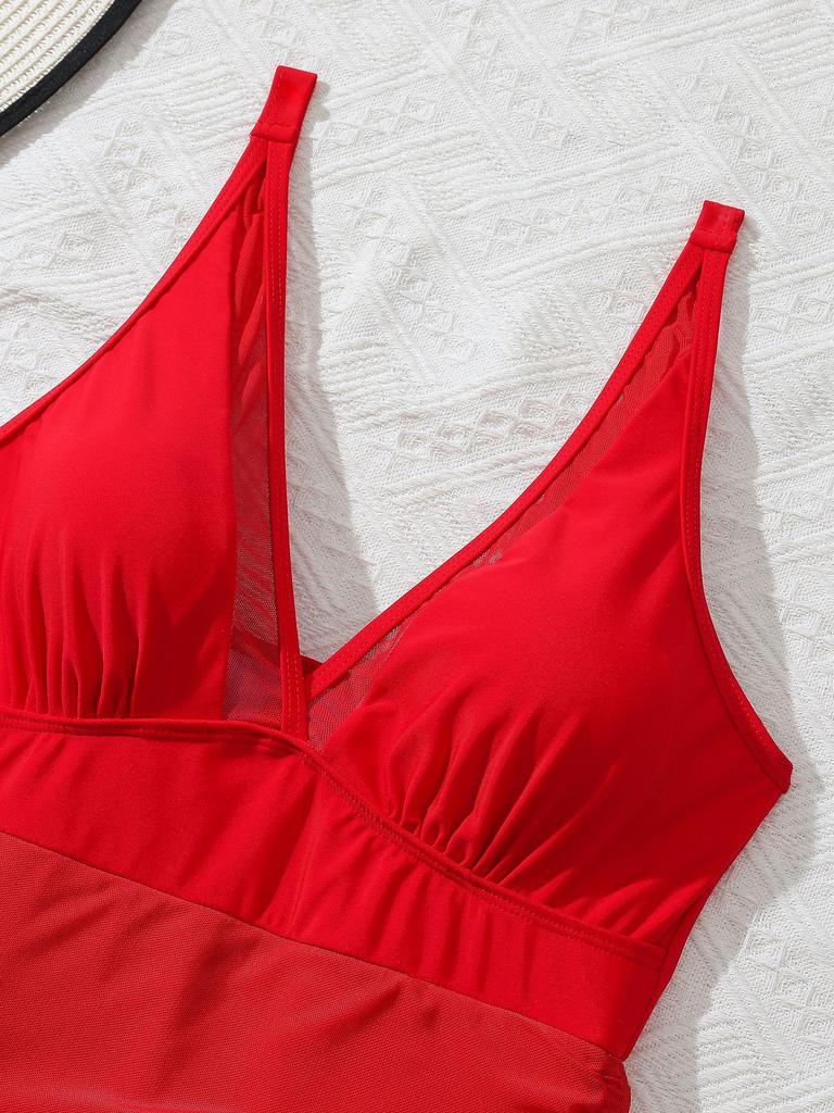 New European & American Mesh One-Piece Sexy Bikini Swimsuit TK242