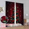 2 Stück, 2D-Flachdruck Minimalistische Vorhänge Weihnachtsbaum Schneeflocken Bänder Vielseitig Langlebig Polyester (ohne Stange) Zimmer