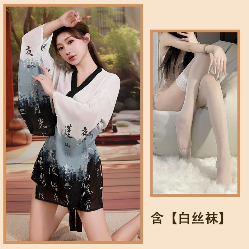 Sex underwear two-dimensional long-sleeved Hanfu seduction cosplay suit sexy women's pajamas