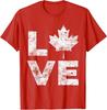 Canada Flag Love Vintage Canada Day Maple Leaf Unisex T-Shirt