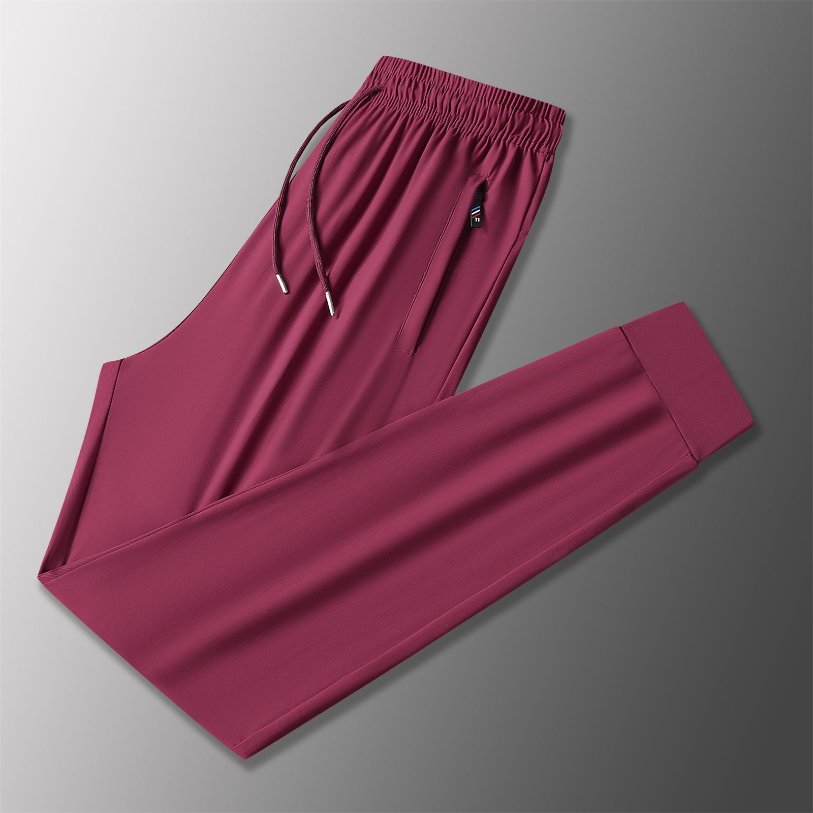 

Женские повседневные брюки с высокой талией, поясом, спортивными брюками и карманами XL красный