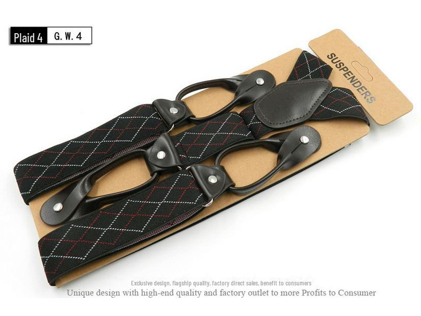 

Подтяжки унисекс Business на пуговицах и застежке-клипсе - британский стиль, ширина 3,5 см 120 cm