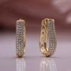 Exquisite Fashion Micro Shop Zircon U-Shaped Earrings Girl Wedding Valentine'S Day Gift Jewelry Pendant Wholesale