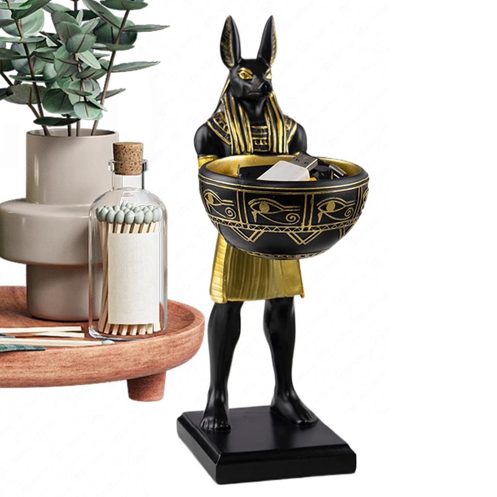 Dog Decor Resin Animal Sculpture Home Decoration Egyptian Dog Statue Decorations For Living Room Bedroom Shelf Table Study