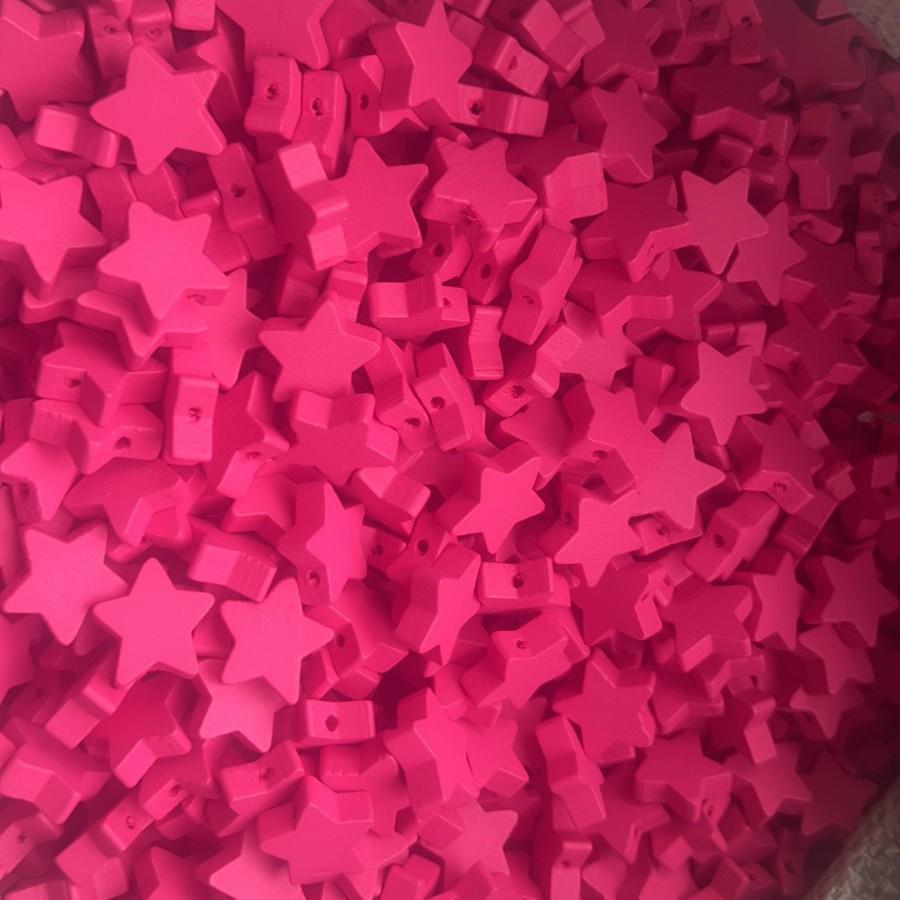 Cross-border Original 20MM Wood Star Beads for DIY Jewelry and Children's Crafts