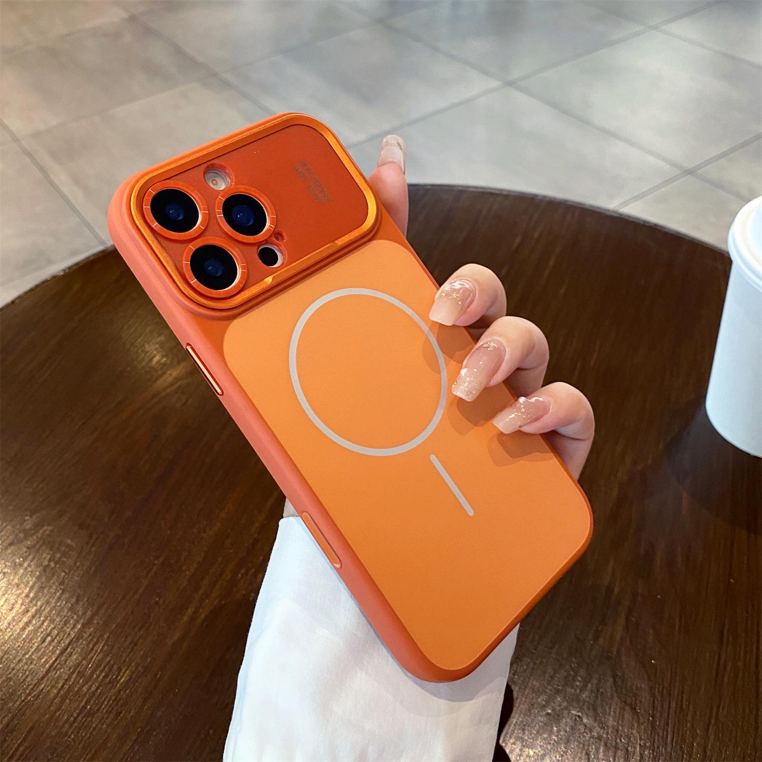 

17 Style Magnetic Case For iPhone 16 Pro Max 15 14 17 Fit Cover Strong Protection Military Grade Hot Sale For Tiktok iPhone 14 помаранчевий