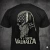Until Valhalla - Distressed American Viking Skull T-Shirt: Patriotic Military Gift