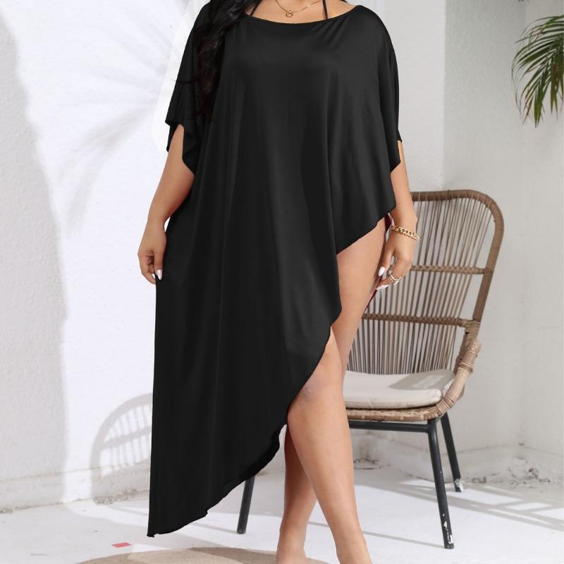 Women's Summer One Neck Off The Shoulder Irregular Holiday Beach Dress