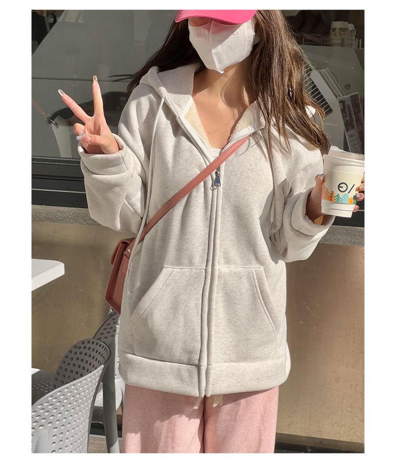 קפוצ'ון מרופד פליז לנשים: מעיל חורף צמר כבשים קוריאני 2025