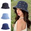 Retro Fisherman's Hat Windproof Sun Cap New Flower Embroidery Cowboy Hat  Autumn