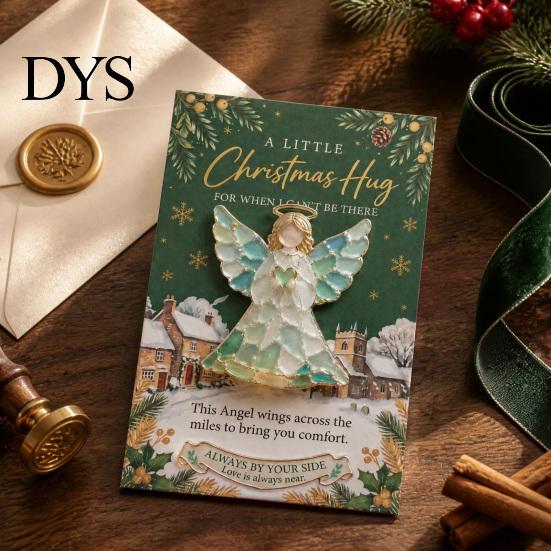 Holiday Gathering Props Christmas Pocket Hug Card, Mini Greeting Token with Home Accents Festive Design, Gift for Friends Family, Party Favor Keepsake
