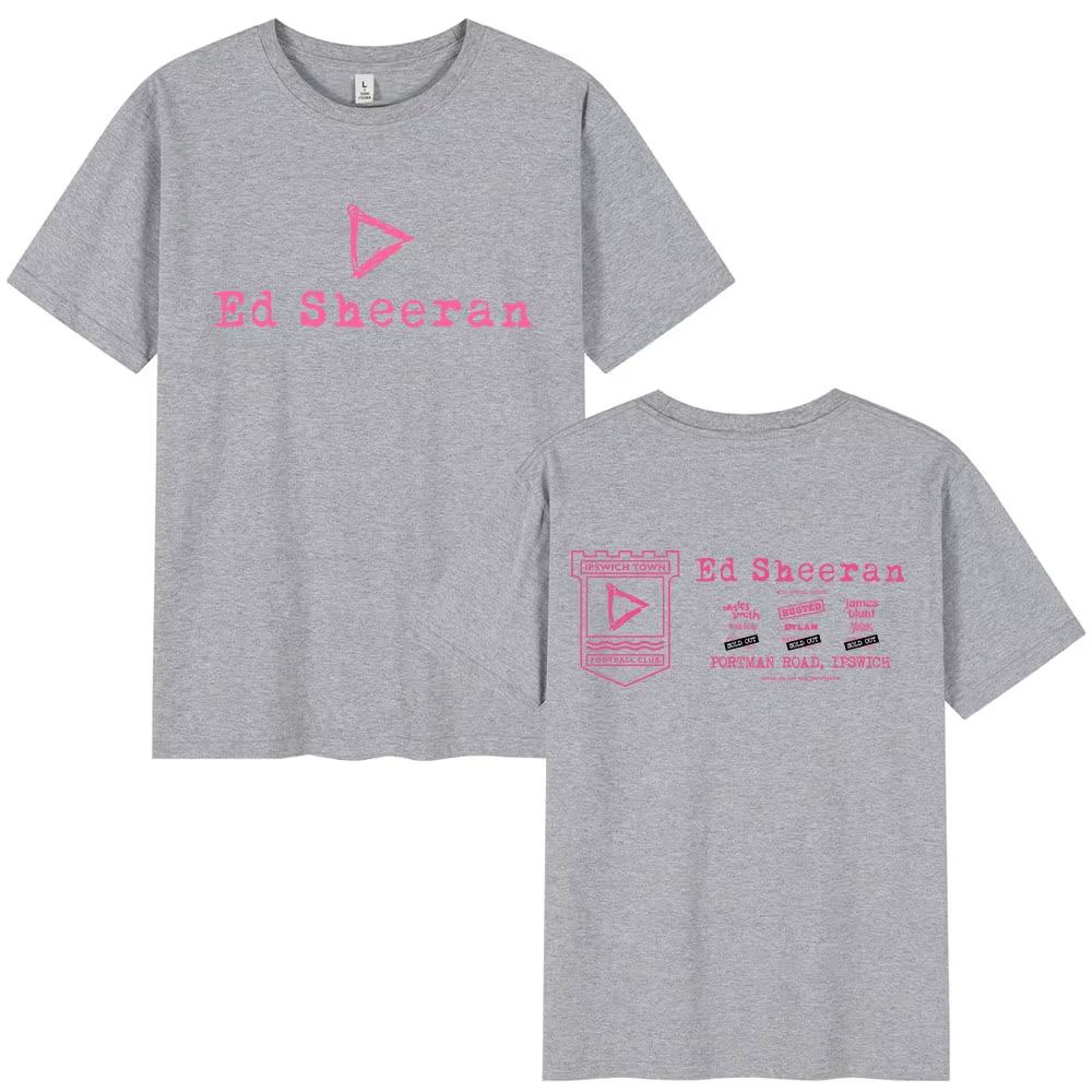 Ed Sheeran Play Tour 2025 Merch Koszulki Prezent dla Fanów Odzież Męska Damska Moda Vintage T-shirty Oversize Bawełniana Koszulka Casual