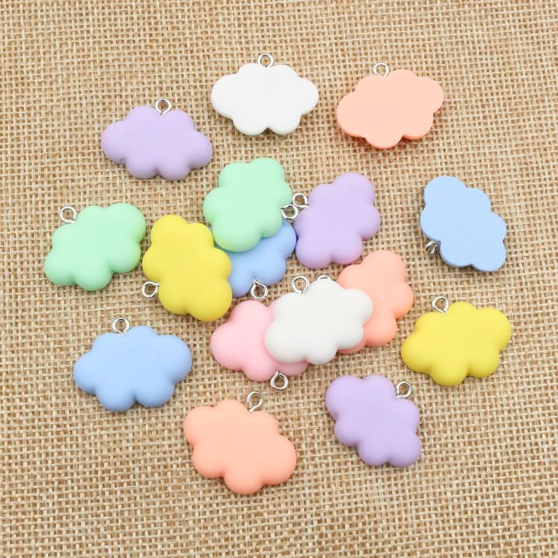 10Pcs Multi-Styles Mix Fruit Animals Dice Cloud Resin Earring Charms Diy Findings Keychain Bracelets Handmade Charms