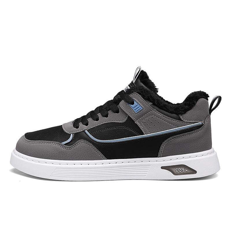 Skateboard Shoes Men'S Shoes New In Autumn And Winter Men'S Cotton Shoes Velvet Warm Casual High-Top Trendy Shoes