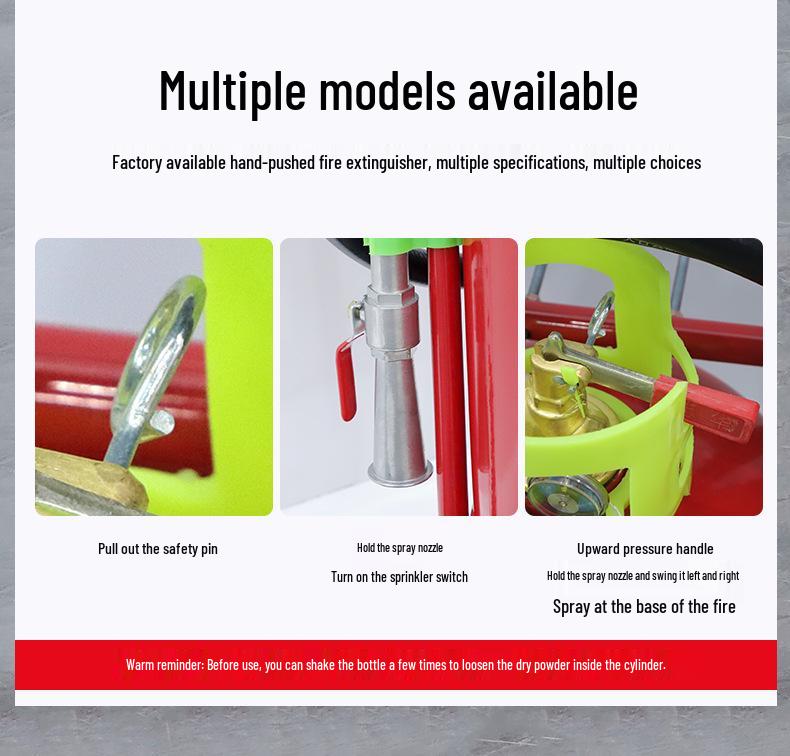 20/35kg Dry Powder Fire Extinguisher Trolley for Shops and Warehouses