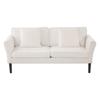 Loveseat Sofa, 176 Cm Small Sofa Couch for Living Room, Velvet Fabric 2-Seats Couch with Sinuous Spring, Soft Cushions and Sturdy Frame, Comfy